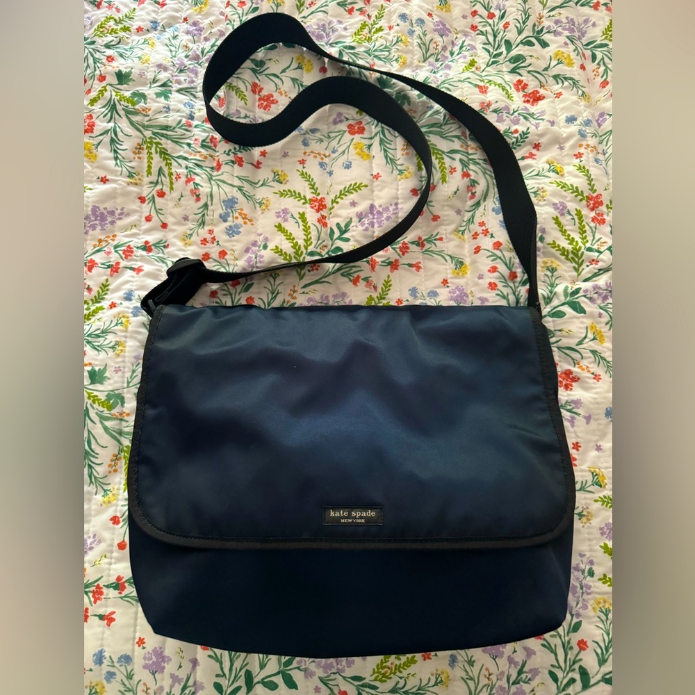 Kate Spade Nylon Messenger Bag - Navy